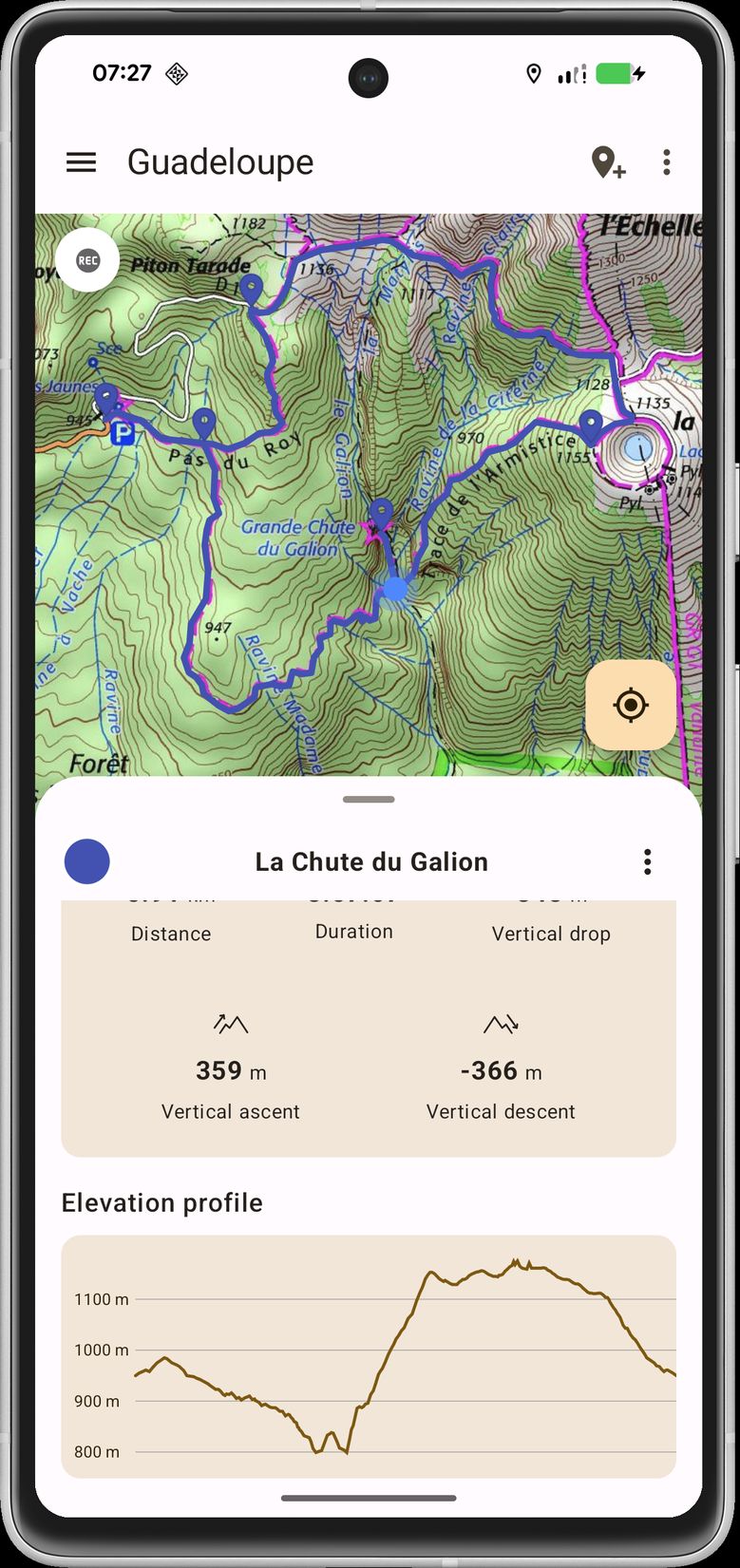 TrekMe app screenshot